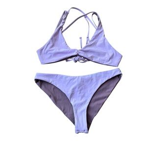 Dea Rose Swimwear Lilac Purple Reversible Bikini Set Women’s Size XL NWT Sexy